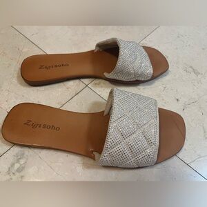 Zigi Soho Sparkling White Slide Sandals